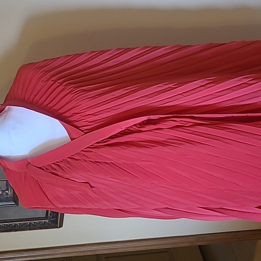 LulaRoe Wrap Skirt NWT Size XXS Deanne Wrap Skirt Coral Long Circle - Picture 5 of 9